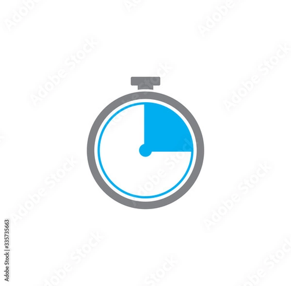Fototapeta Stopwatch related icon on background for graphic and web design. Creative illustration concept symbol for web or mobile app