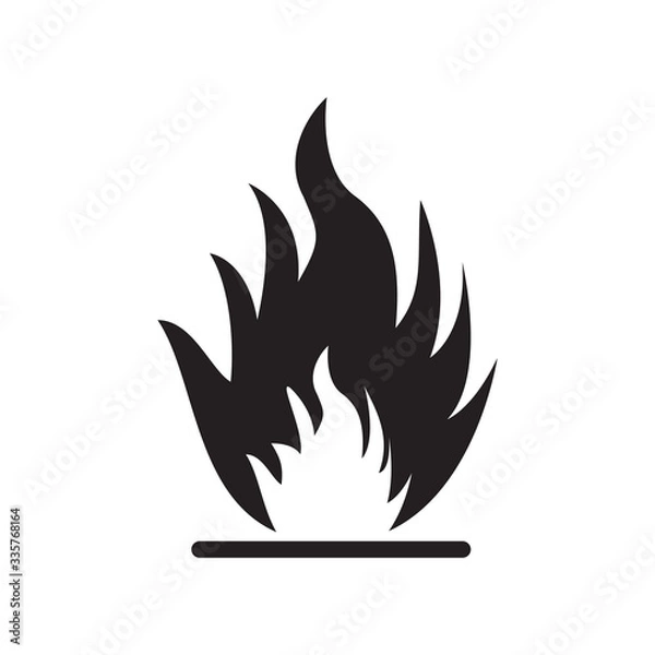 Obraz flammable icon vector illustration