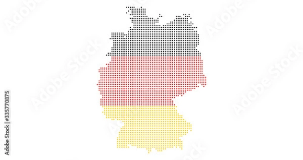 Fototapeta Germany country map backgraund made from halftone dot pattern, Flag concept. Vector illustration isolated on white background