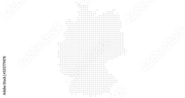 Fototapeta Germany country map backgraund made from halftone dot pattern. Vector illustration isolated on white background