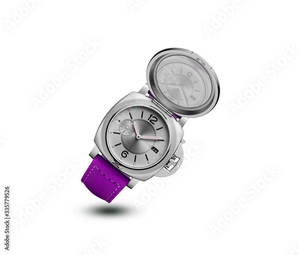 Fototapeta violet leather watch for men