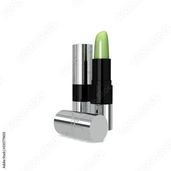 Obraz green lipstick isolated on white