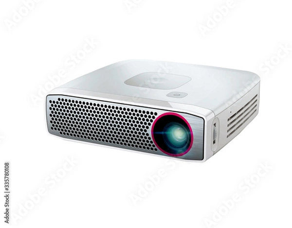 Obraz video projector isolated on white 