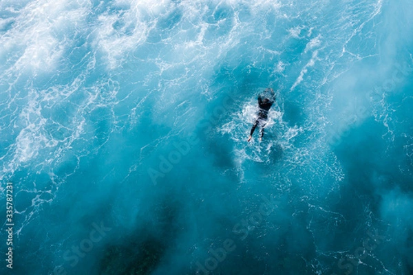 Obraz Tenerife surfing big waves top view