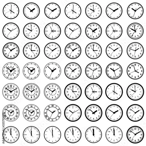 Obraz Clock icon. World time concept. Business background. Internet marketing. Daily infographic