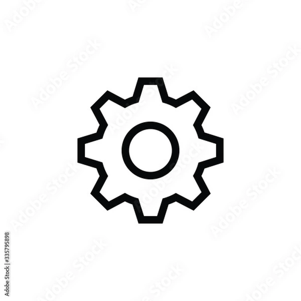 Fototapeta Setting icon vector simple design