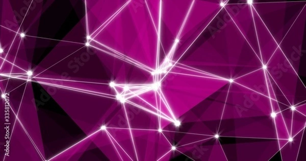 Obraz Background Abstract Dynamic Plexus Futuristic Technology. 3D rendering 3D illustration