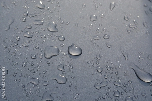 Obraz water drops on metal floor background