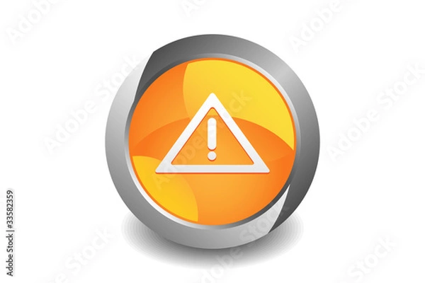 Obraz Warning Sign Button