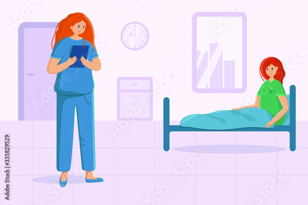 Obraz Doctors and patient, mesical center