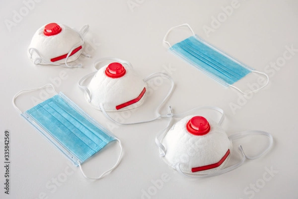 Obraz Masques de protection COVID 19, coronavirus.