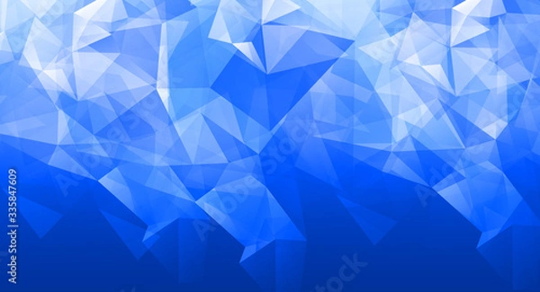 Fototapeta Abstract blue triangle background