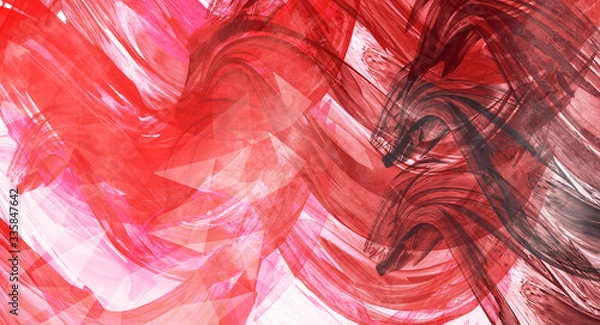 Fototapeta Abstract red brush strokes background