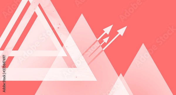 Fototapeta Abstract background with red arrows