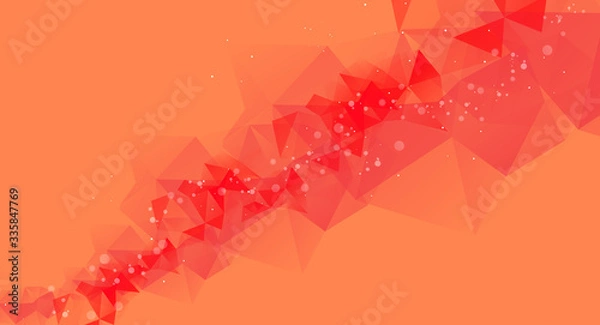 Fototapeta Abstract red polygon background