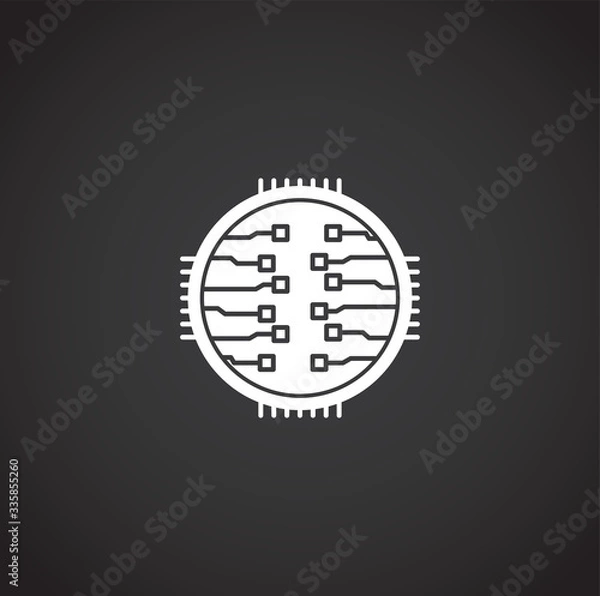 Fototapeta Curcuit related icon on background for graphic and web design. Creative illustration concept symbol for web or mobile app
