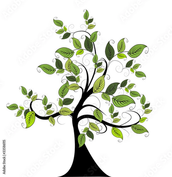 Obraz decorative green tree