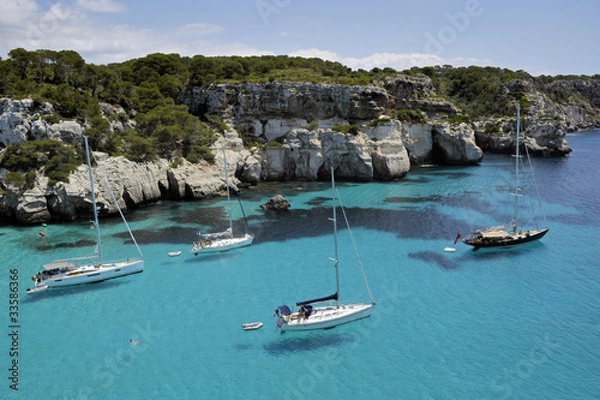 Obraz barche ormeggiate - Minorca