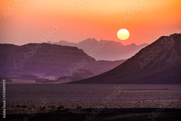 Obraz Wadi Rum Jordan Sunset