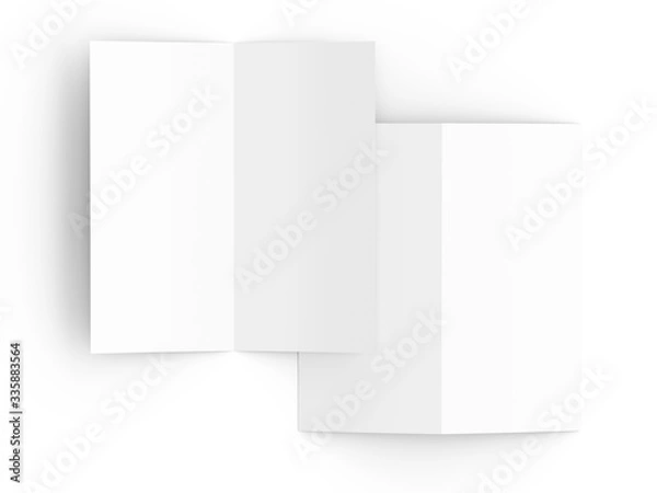 Obraz Leaflet folded to DL format - mock up