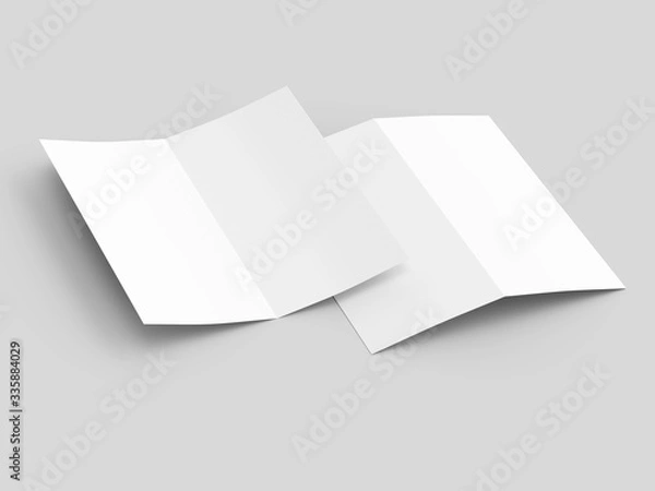 Fototapeta Leaflet folded to DL format - mock up