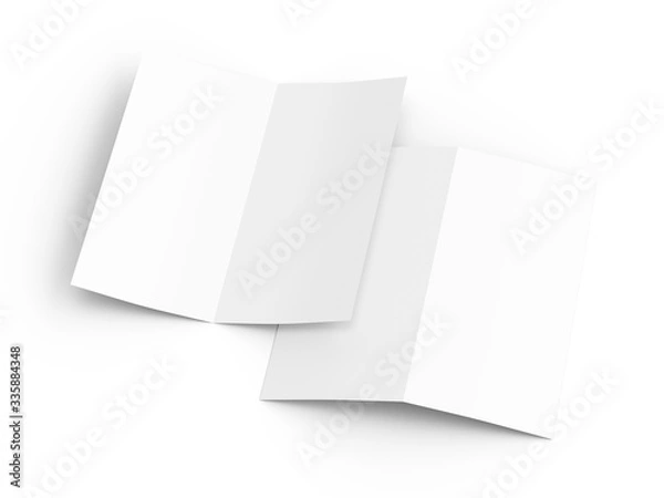 Obraz Leaflet folded to DL format - mock up