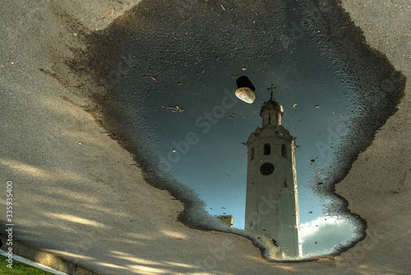 Fototapeta church reflection