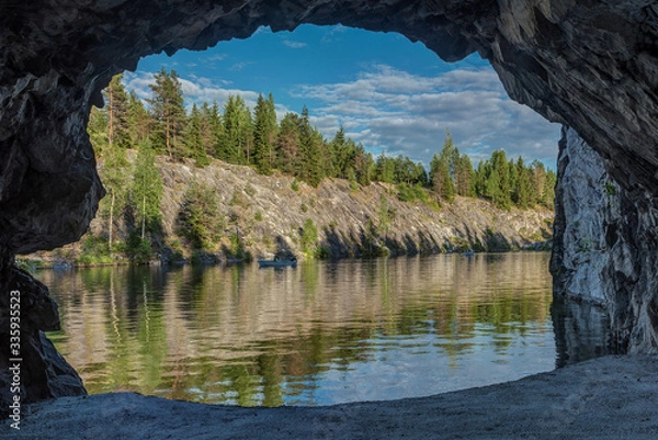 Obraz reflection of trees in the lake
