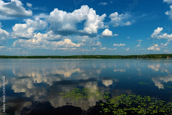 Obraz clouds over the lake
