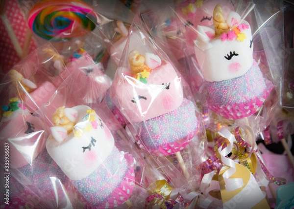 Fototapeta mesa de dulces