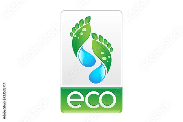 Obraz Footprint Eco Life Label