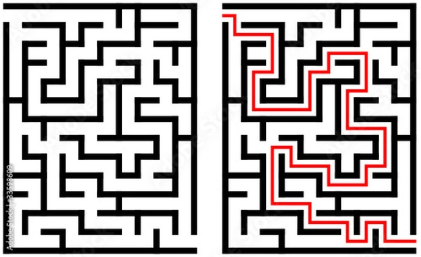 Obraz Labyrinth mit Lösung