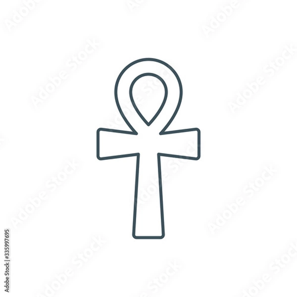 Fototapeta thin line ankh symbol icon