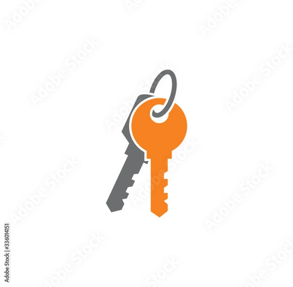 Fototapeta Key icon on background for graphic and web design. Creative illustration concept symbol for web or mobile app