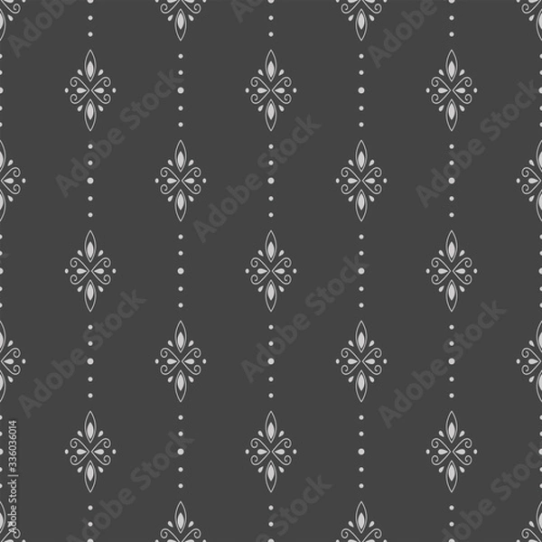 Fototapeta Geometric seamless vector patter, black, grey and white neutral background pattern