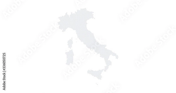 Fototapeta Italy country map backgraund made from halftone dot pattern, Vector illustration isolated on white background