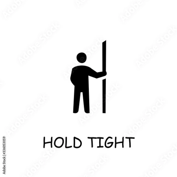 Fototapeta Hold tight flat vector icon