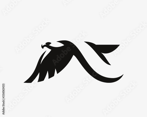 Fototapeta Eagle logo. Hawk emblem design editable for your business. Vector illustration.