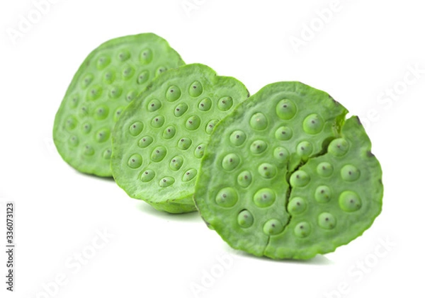 Fototapeta lotus seeds an isolated on white background