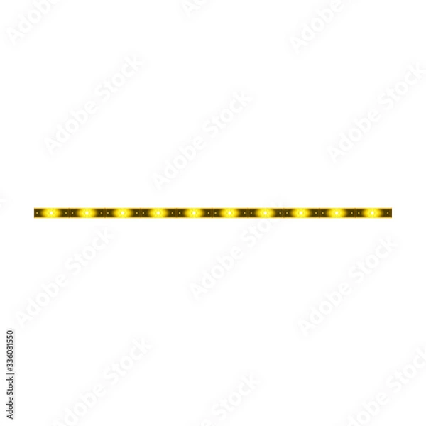Fototapeta Led light vector icon. Realisticvector icon isolated on white background led light.