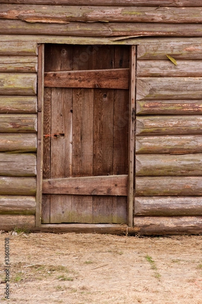 Fototapeta Log cabin doorway