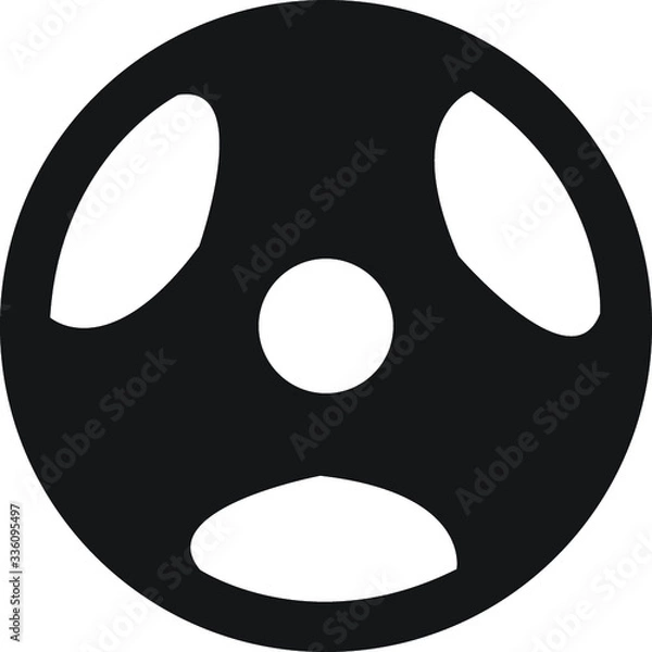 Fototapeta Siłownia waga wektor ikona, ikona ćwiczeń