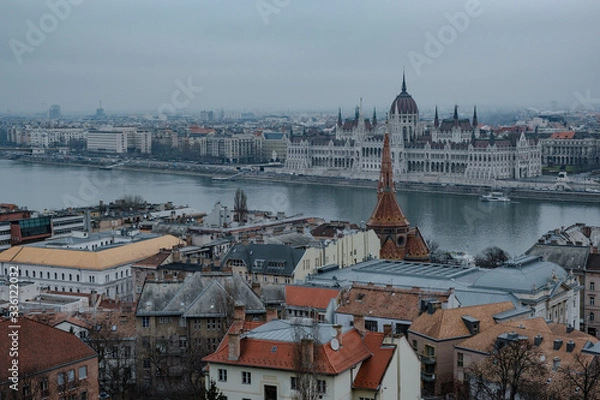 Fototapeta Cloudy Budapest