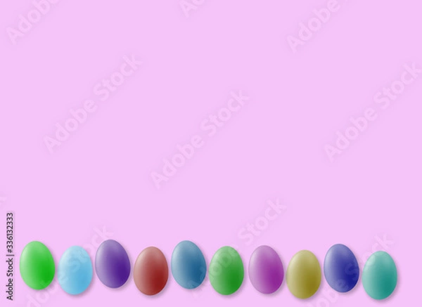Fototapeta easter eggs background illustration colored
