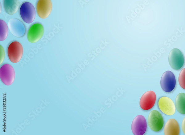 Fototapeta easter eggs background illustration colored