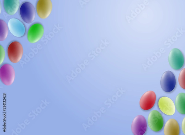 Fototapeta easter eggs background illustration colored
