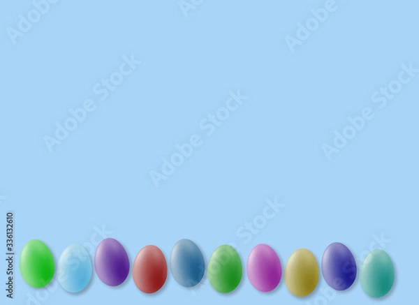 Fototapeta easter eggs background illustration colored