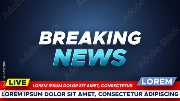 Fototapeta Template for breaking news background.
