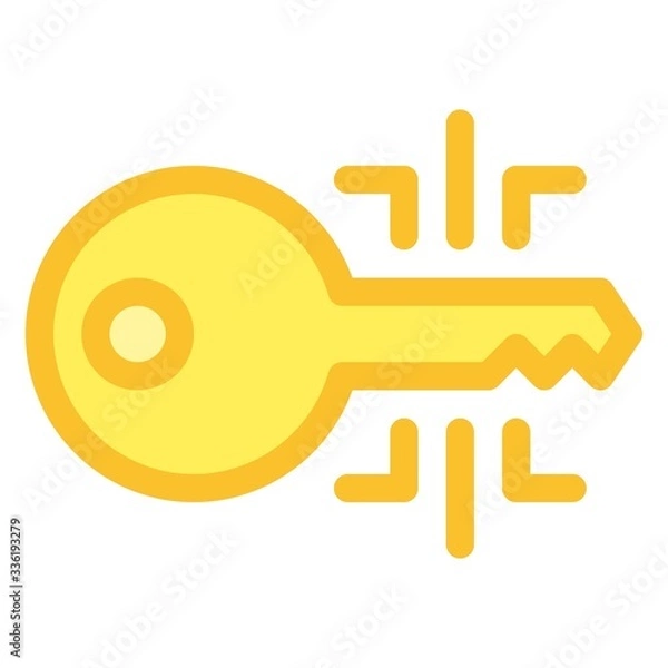 Fototapeta Digital key icon. Cryptocurrency private key sign.