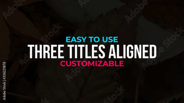 Obraz Three Titles Aligned